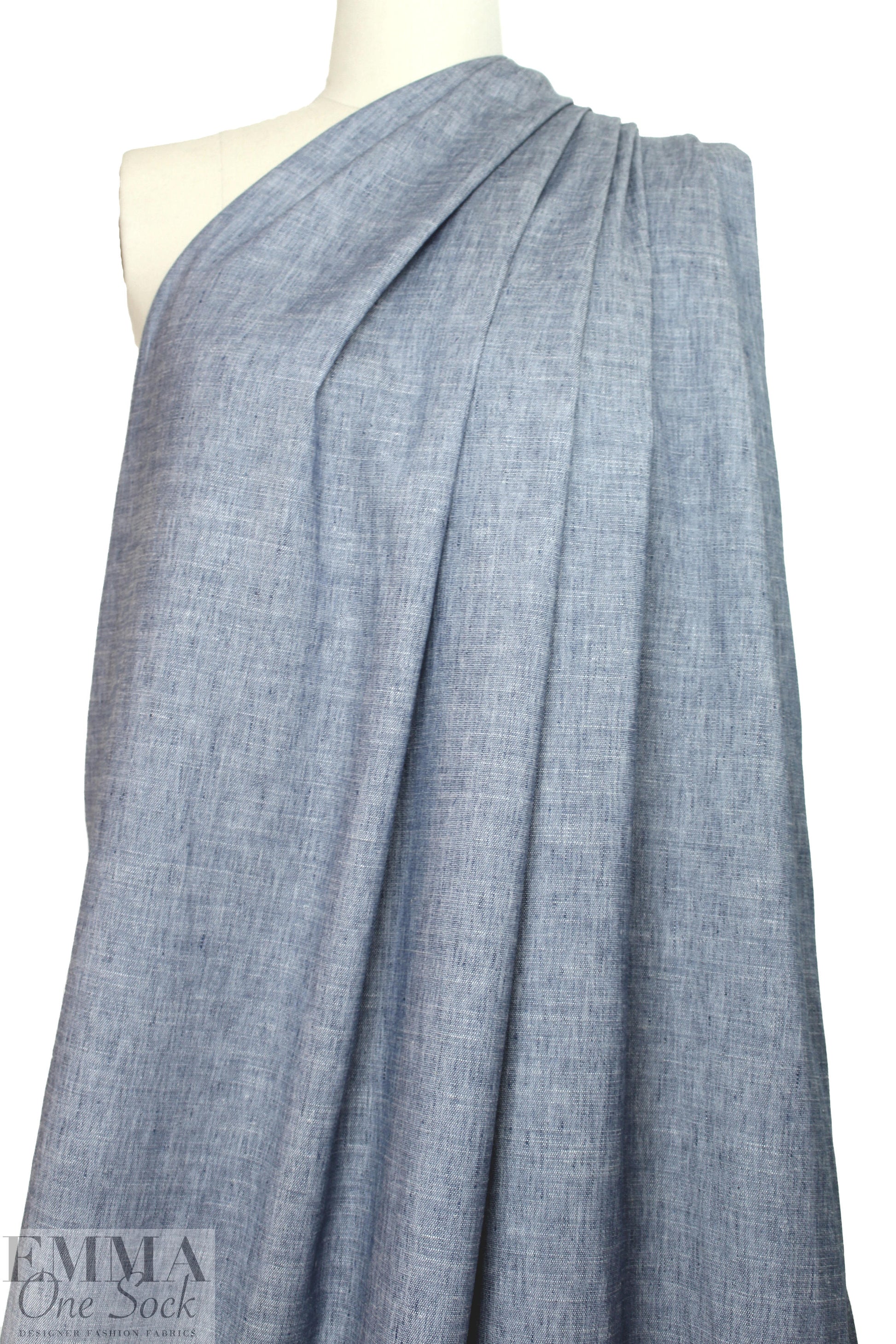 Italian linen/rayon stretch woven - denim