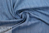 'faded scroll' printed stretch denim - blue