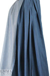 'faded scroll' printed stretch denim - blue