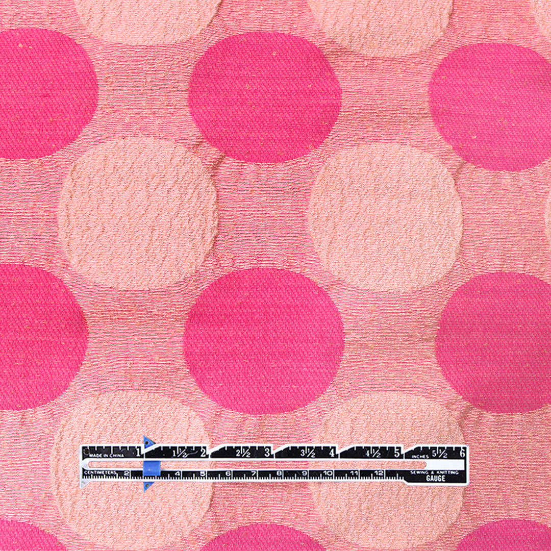 Italian 'pink Malibu' dotted bengaline stretch jacquard 1.125 yds