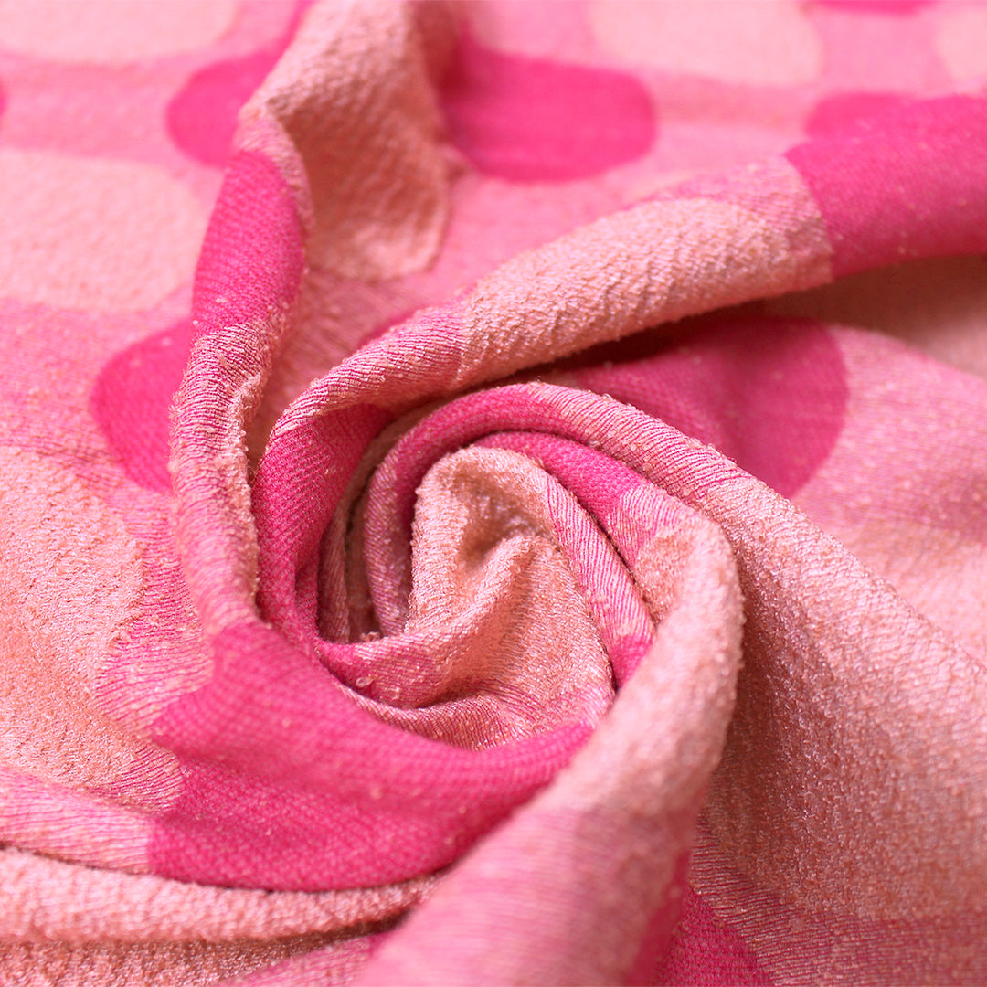 Italian 'pink Malibu' dotted bengaline stretch jacquard 1.125 yds