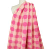 Italian 'pink Malibu' dotted bengaline stretch jacquard 1.125 yds