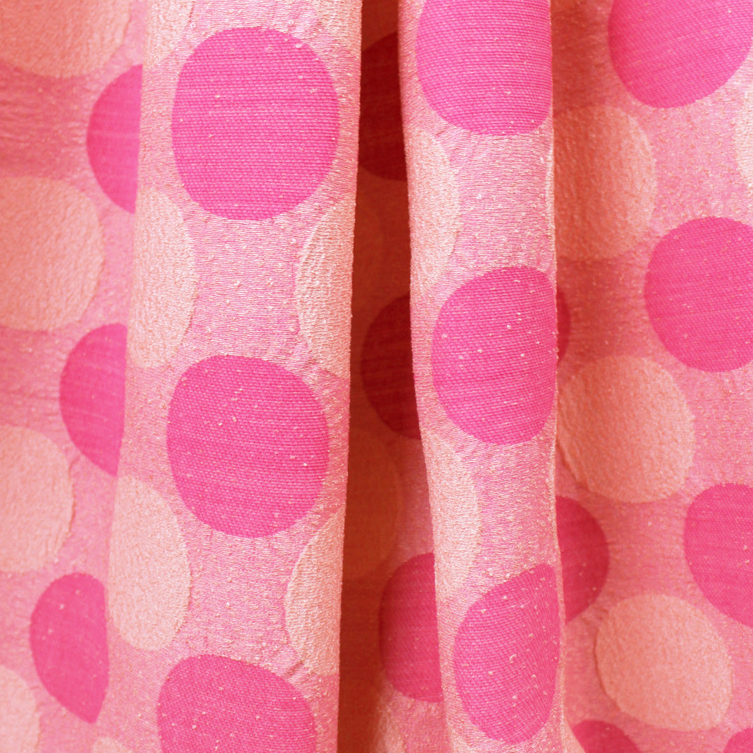 Italian 'pink Malibu' dotted bengaline stretch jacquard 1.125 yds