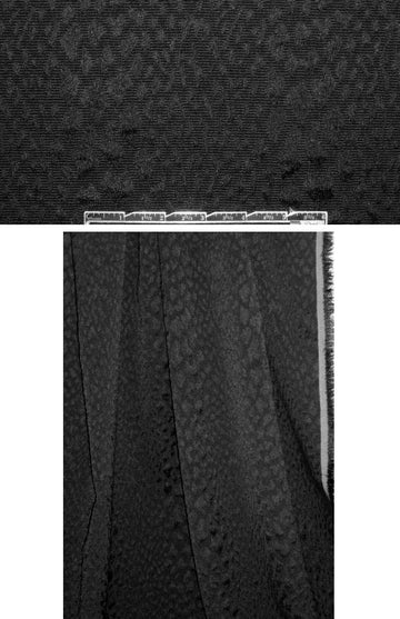 Italian cotton blend stretch jacquard - black 1.75 yd