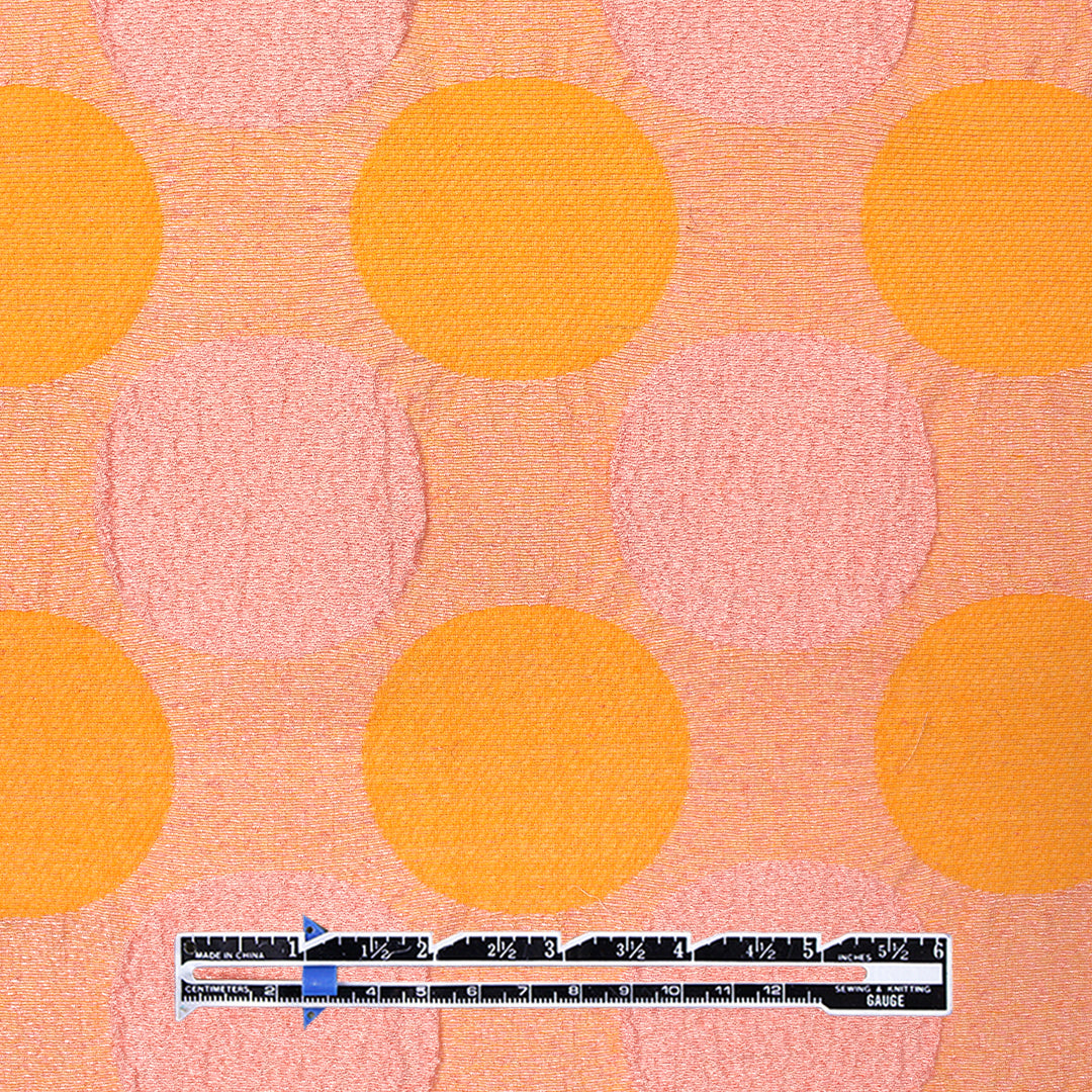 Italian 'peach Malibu' dotted bengaline stretch jacquard .75 yds