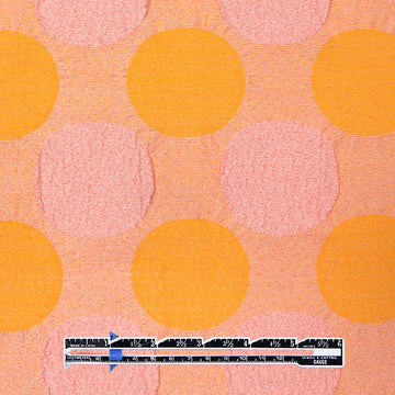 Italian 'peach Malibu' dotted bengaline stretch jacquard .75 yds