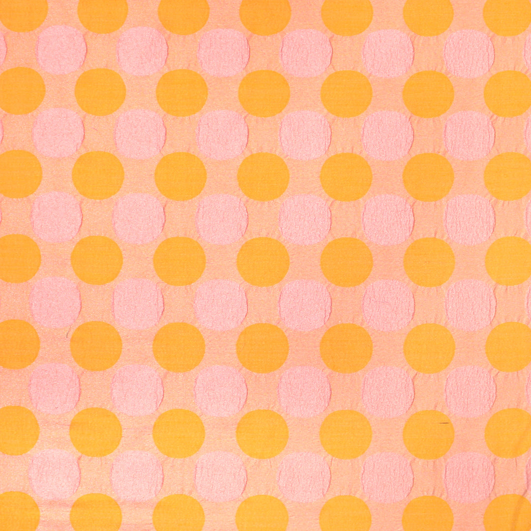 Italian 'peach Malibu' dotted bengaline stretch jacquard .75 yds