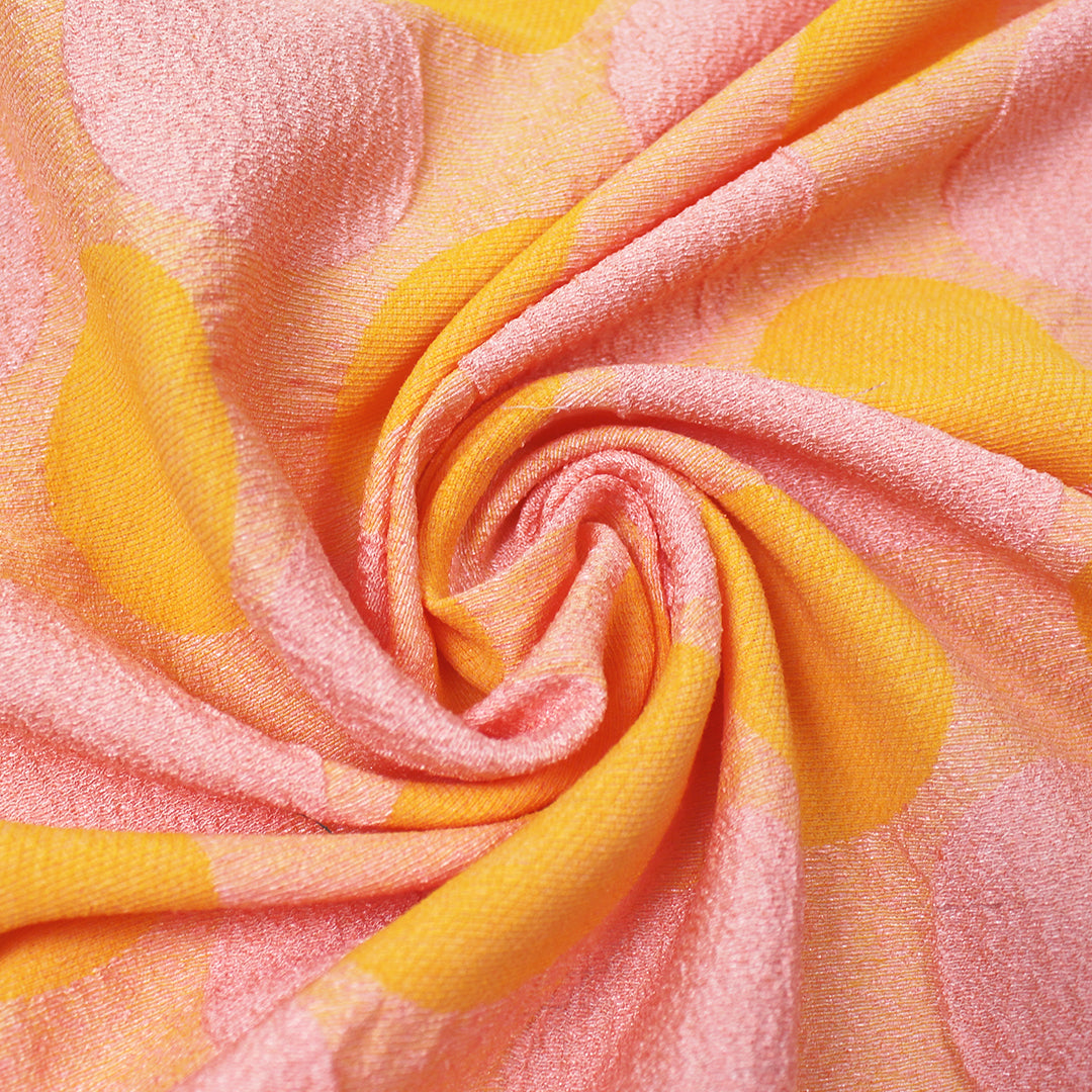 Italian 'peach Malibu' dotted bengaline stretch jacquard .75 yds