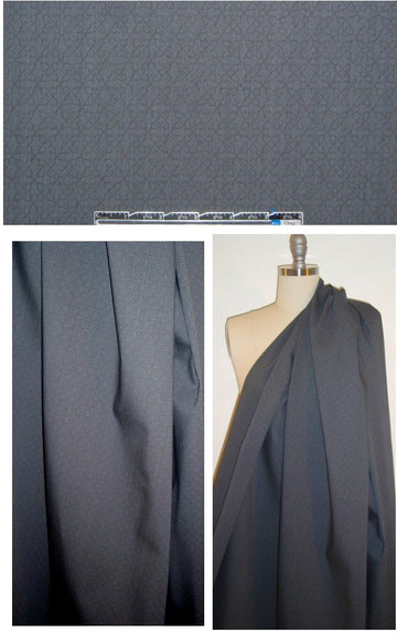 Italian subtle graphic stretch jacquard - graphite