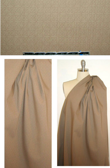 Italian subtle graphic stretch jacquard - taupe 1.75 yd