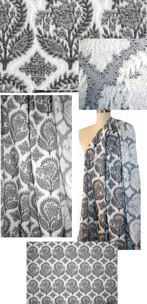 famous designer stretch jacquard - tree of life 1.75 yd