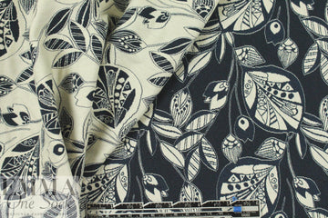 Rag & B0ne cotton stretch 'deco leaf' reversible jacquard