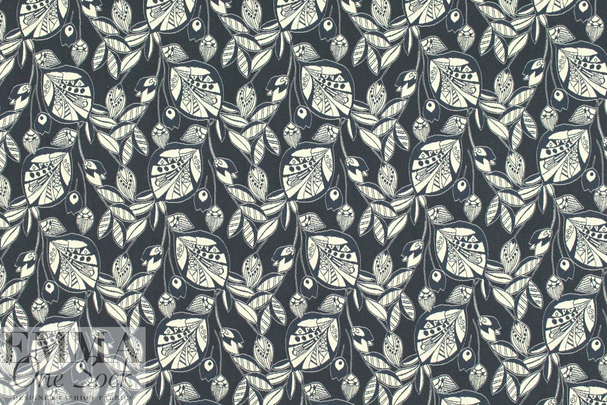 Rag & B0ne cotton stretch 'deco leaf' reversible jacquard