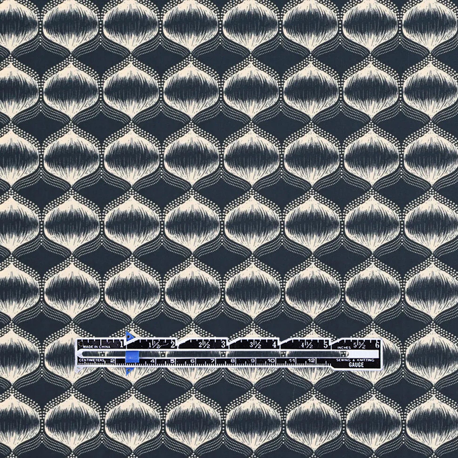 'art deco lantern' drapey stretch jersey