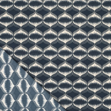 'art deco lantern' drapey stretch jersey