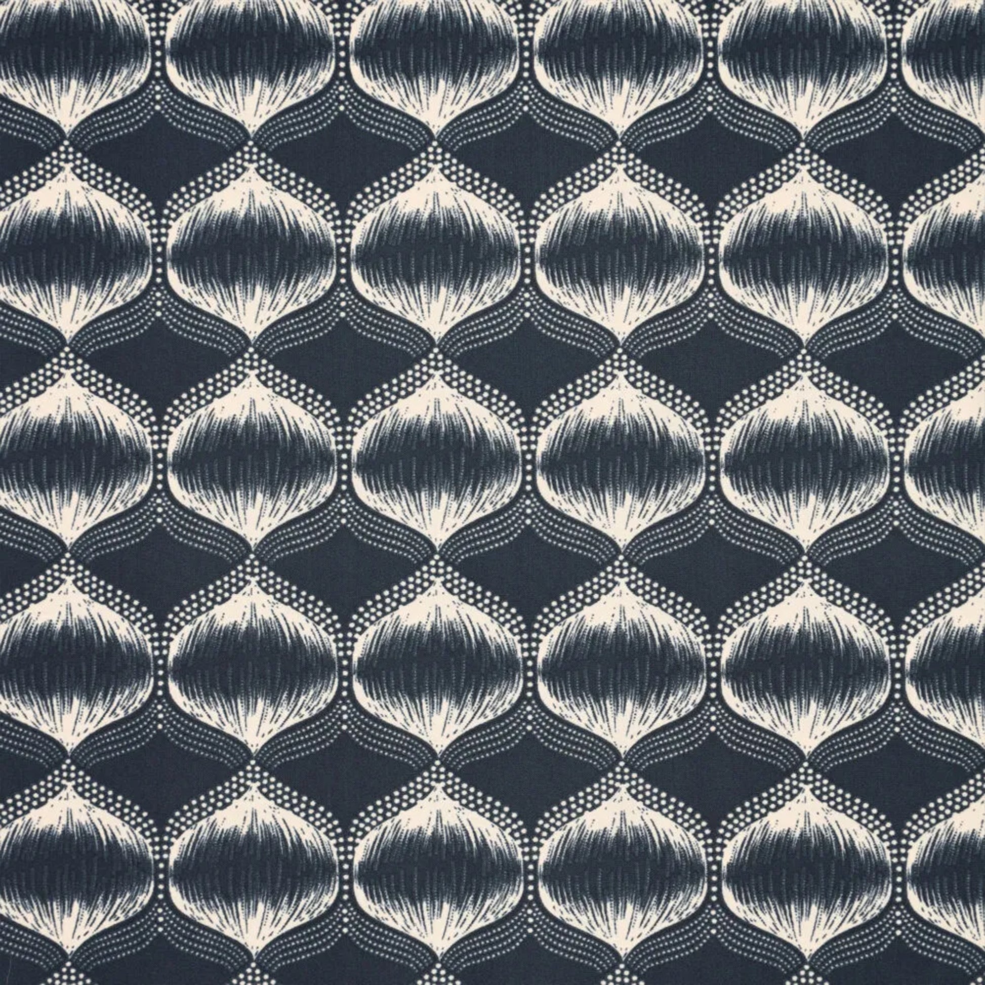 'art deco lantern' drapey stretch jersey