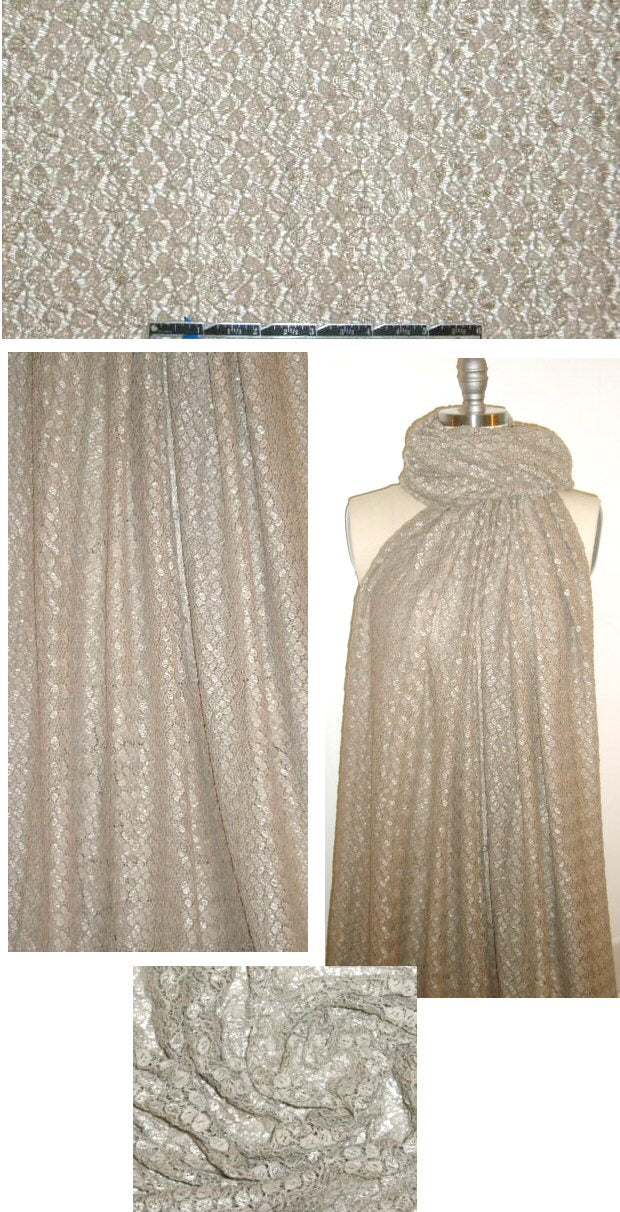 Ref0rmation taupey neutral puckered stretch lace