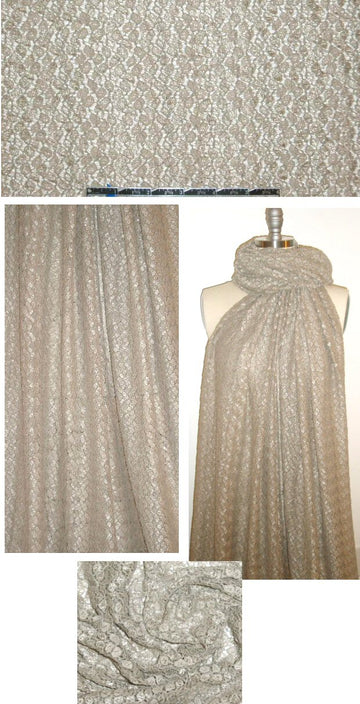 Ref0rmation taupey neutral puckered stretch lace