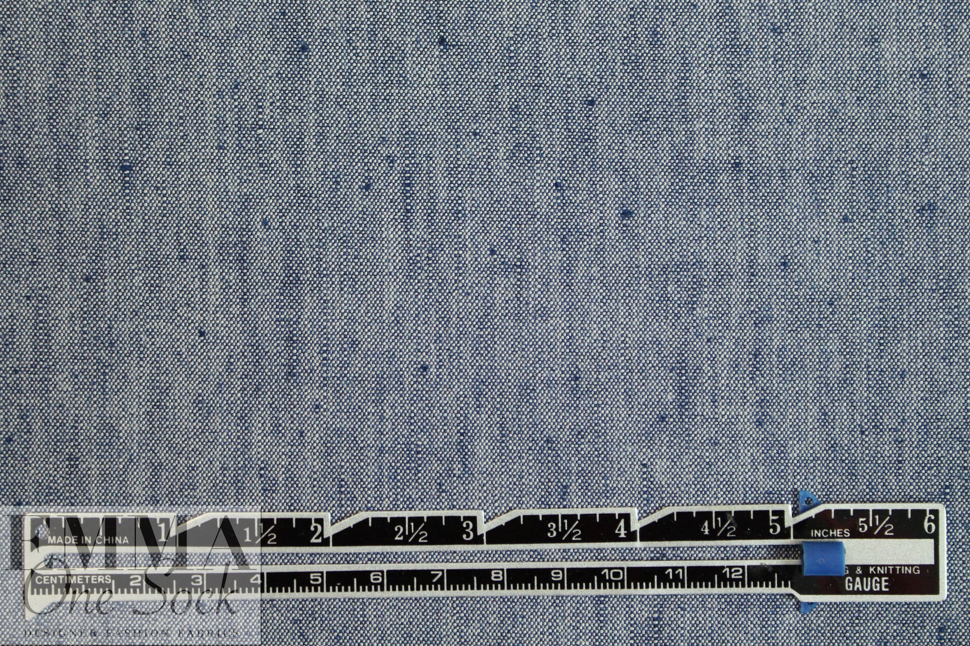 European linen/rayon stretch woven - indigo heather