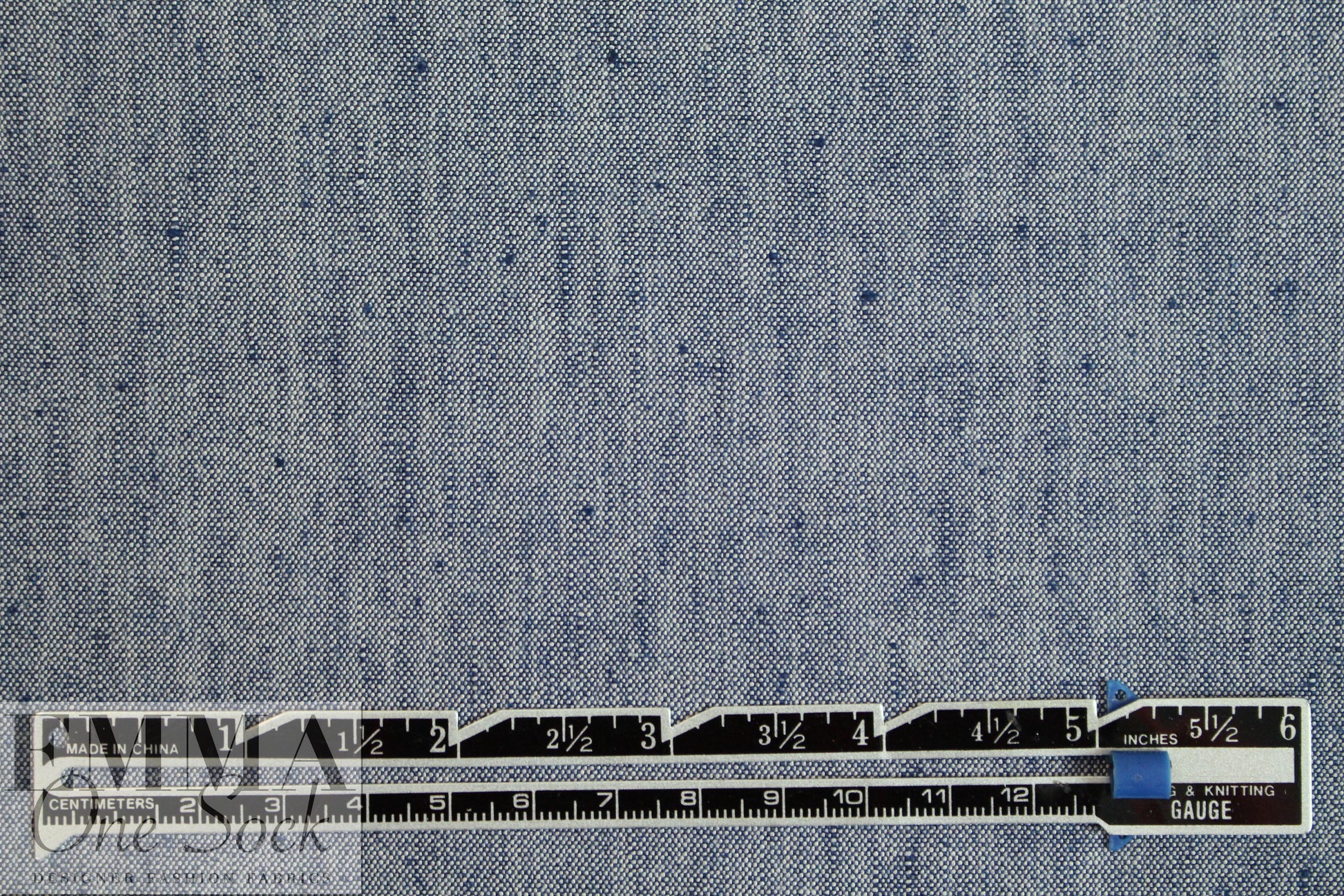 European linen/rayon stretch woven - indigo heather 1.75 yds