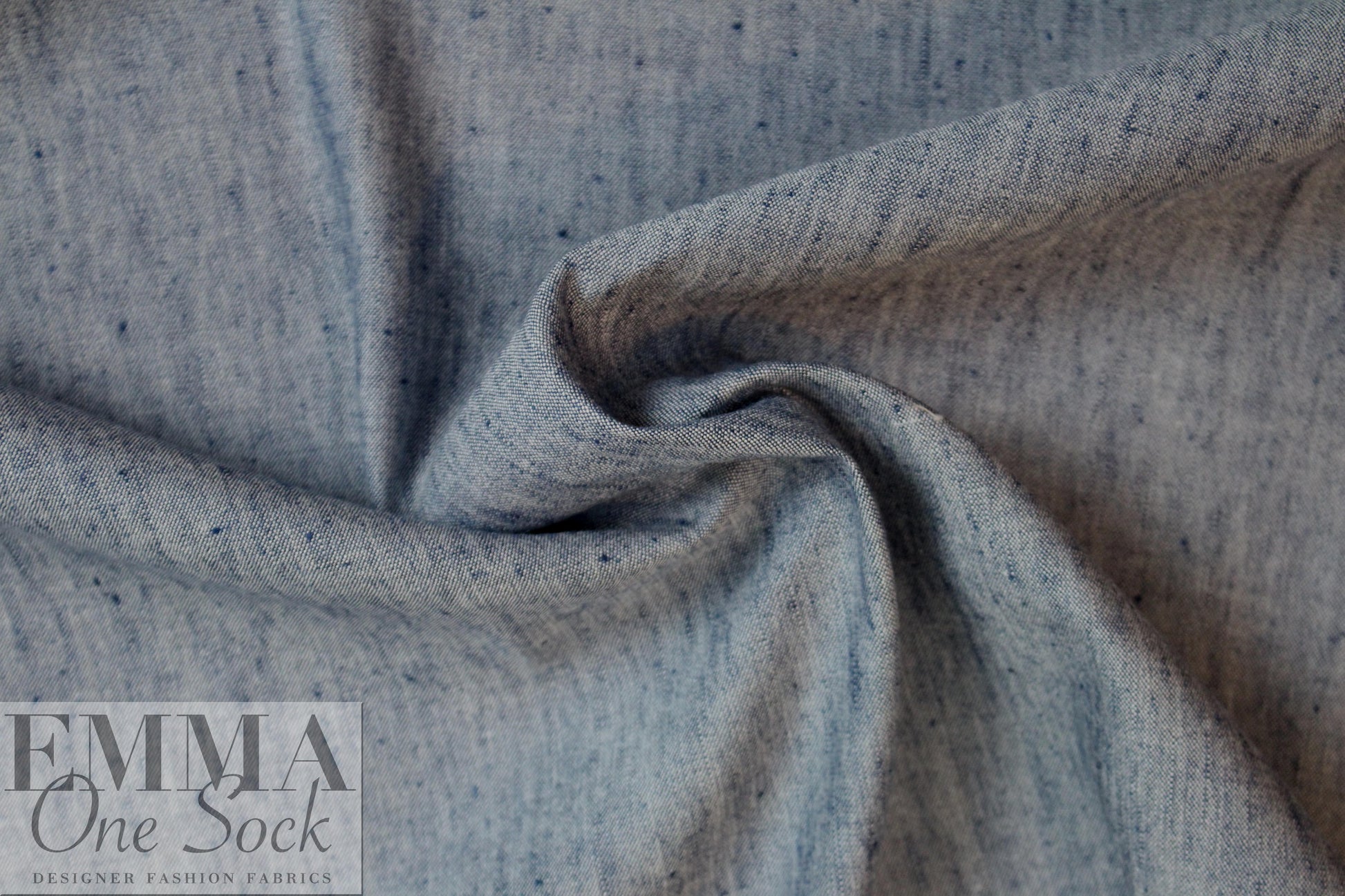 European linen/rayon stretch woven - indigo heather