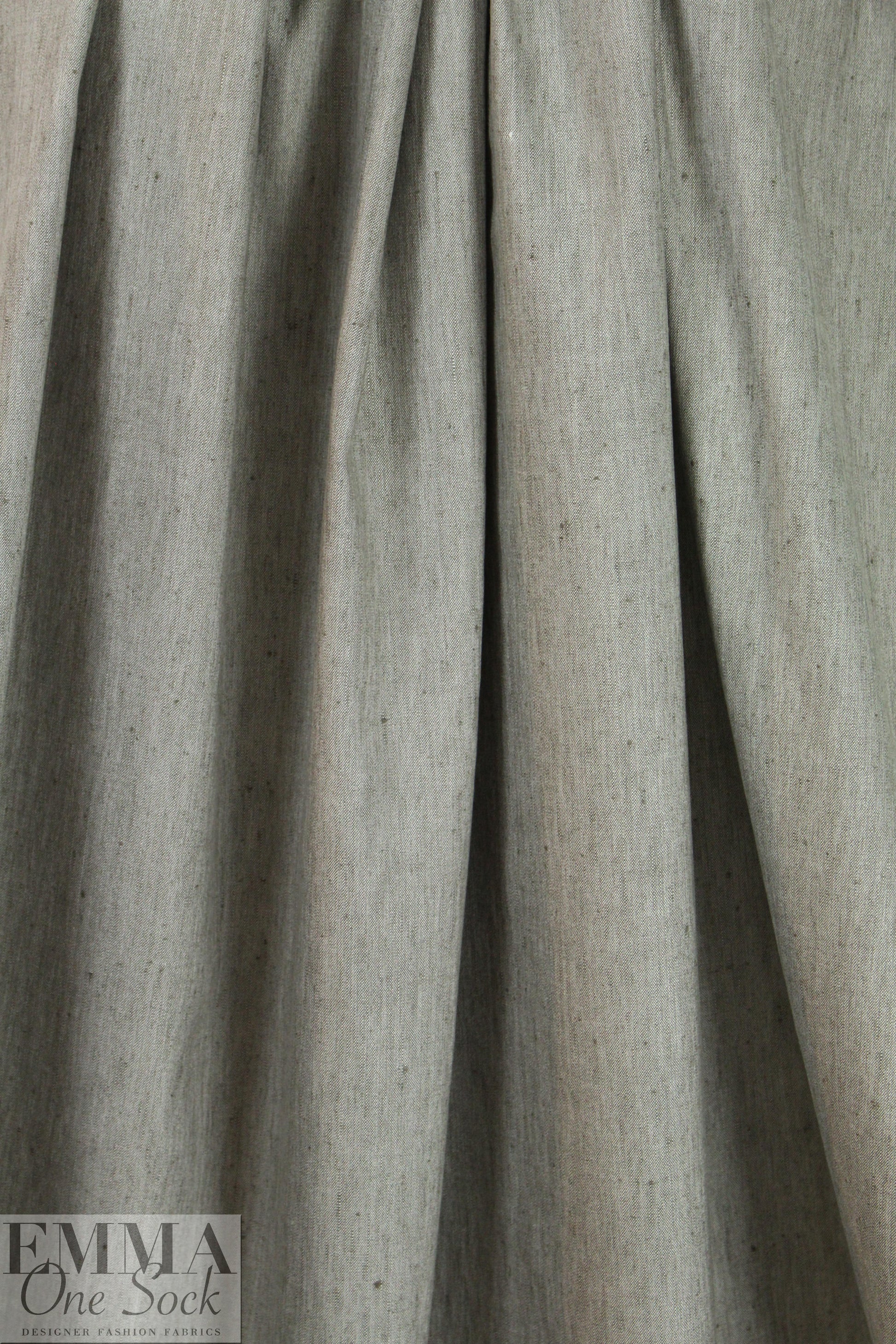 European linen/rayon stretch woven - mushroom heather