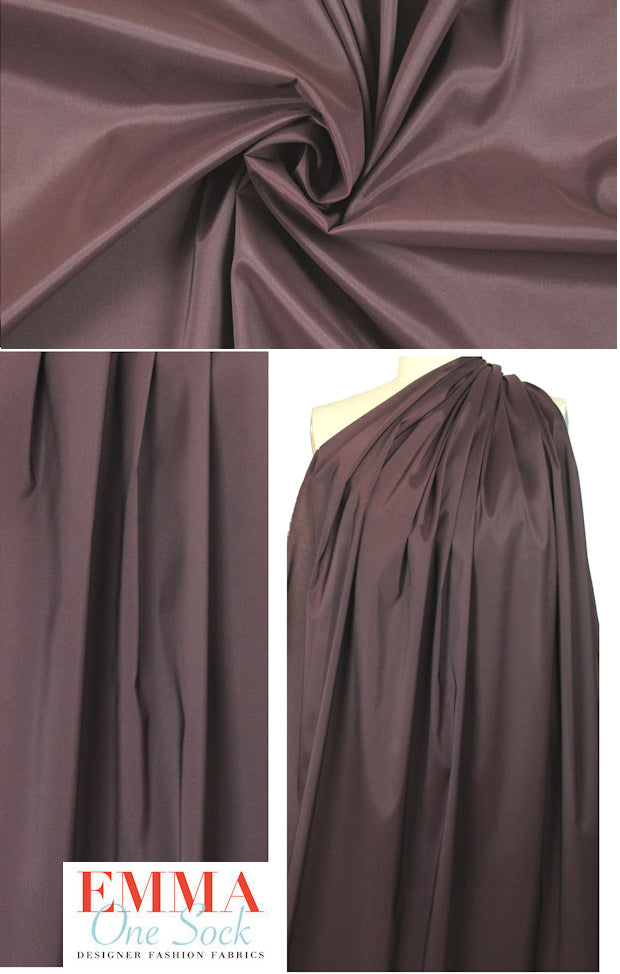 stretch woven lining - deep plum
