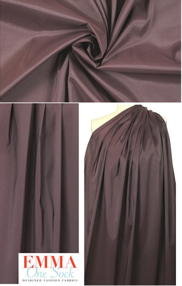 stretch woven lining - deep plum
