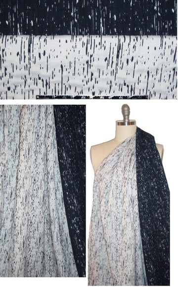 Marna R0 hatch design stretch matelasse'- midnight/stone 1.75 yd