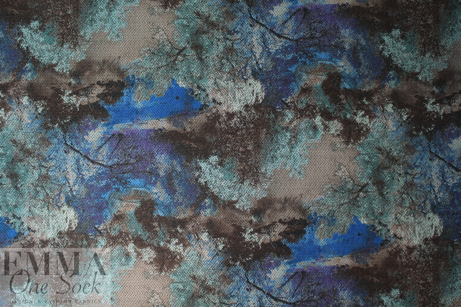 NY designer midnight abstract overprinted novelty stretch