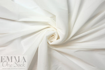 Italian poly/silk/elastane stretch organza - ivory .875 yds