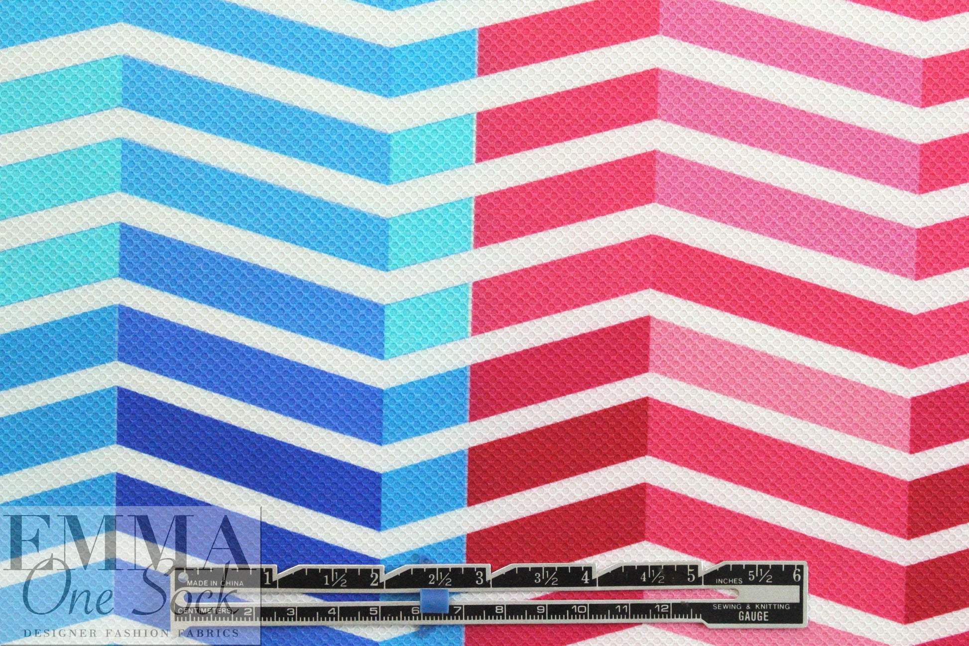 NY designer 3-D ombre' stretch cotton pique'