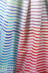 NY designer 3-D ombre' stretch cotton pique'