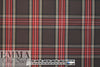 Italian stretch yarn dyed plaid - chocolate/deep red