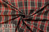 Italian stretch yarn dyed plaid - chocolate/deep red