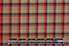 NY designer stretch yarn dyed plaid - red/black/camel