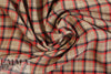 NY designer stretch yarn dyed plaid - red/black/camel 2.5 yd