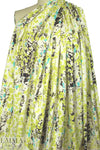 Italian printed stretch sateen rainwear - lime