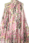 Italian printed stretch sateen rainwear - pink