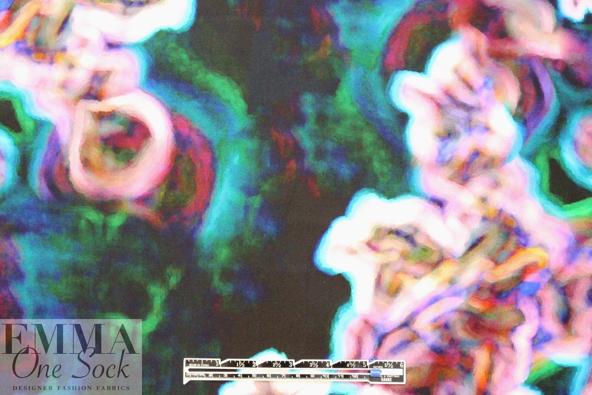Mi11y blurry shapes abstract cotton/spandex sateen
