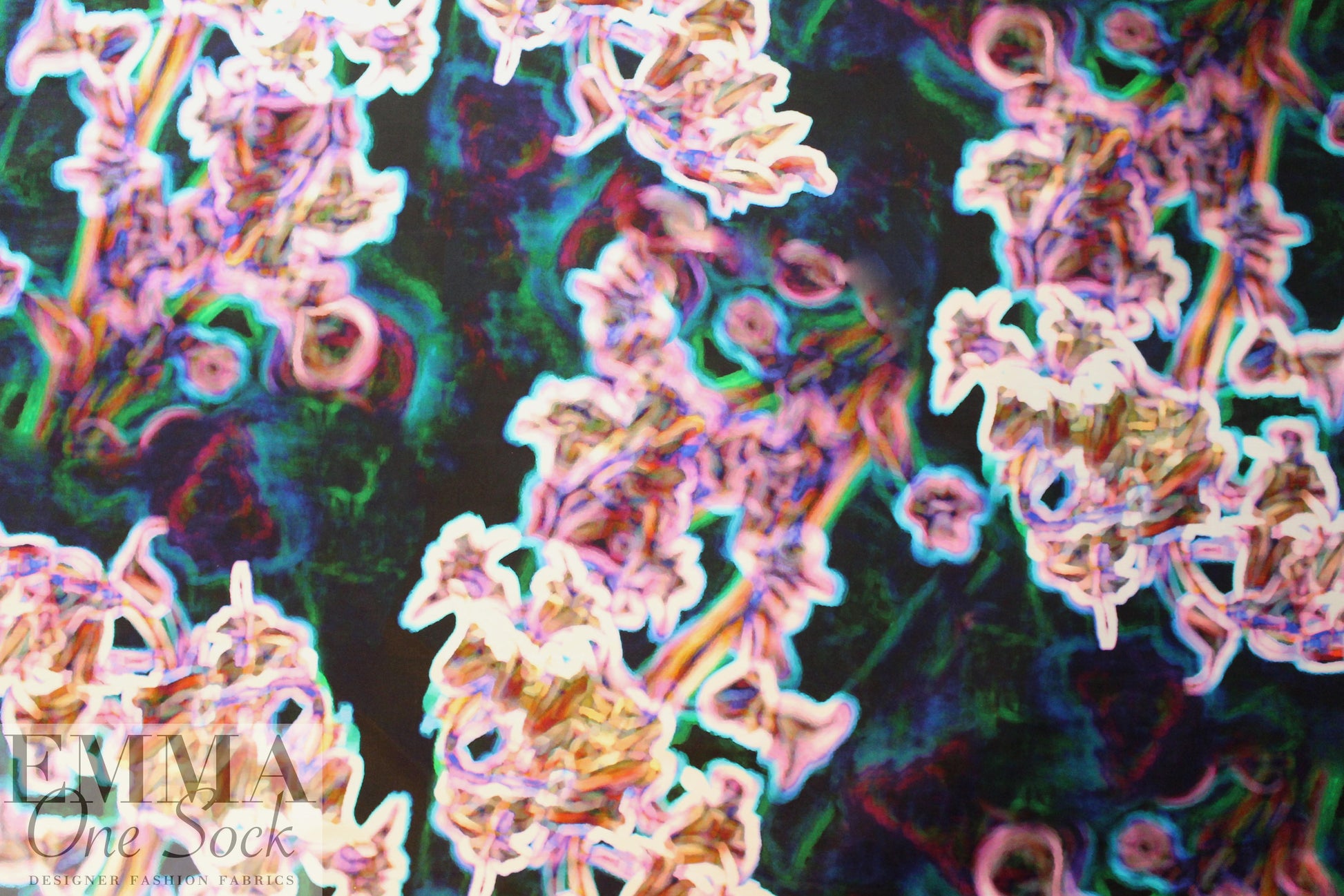 Mi11y blurry shapes abstract cotton/spandex sateen