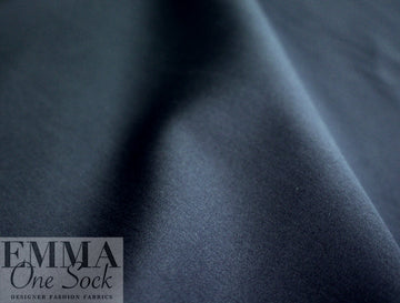 cotton/nylon stretch poplin shirting - marine 1.75 yd