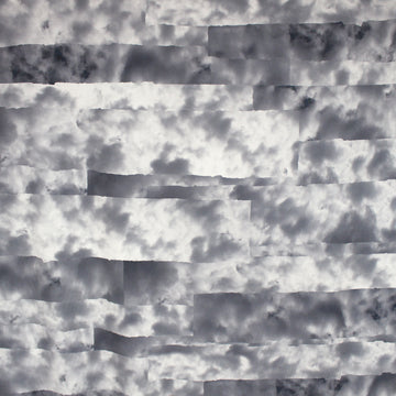 deadstock 'cloud collage' stretch silk charmeuse