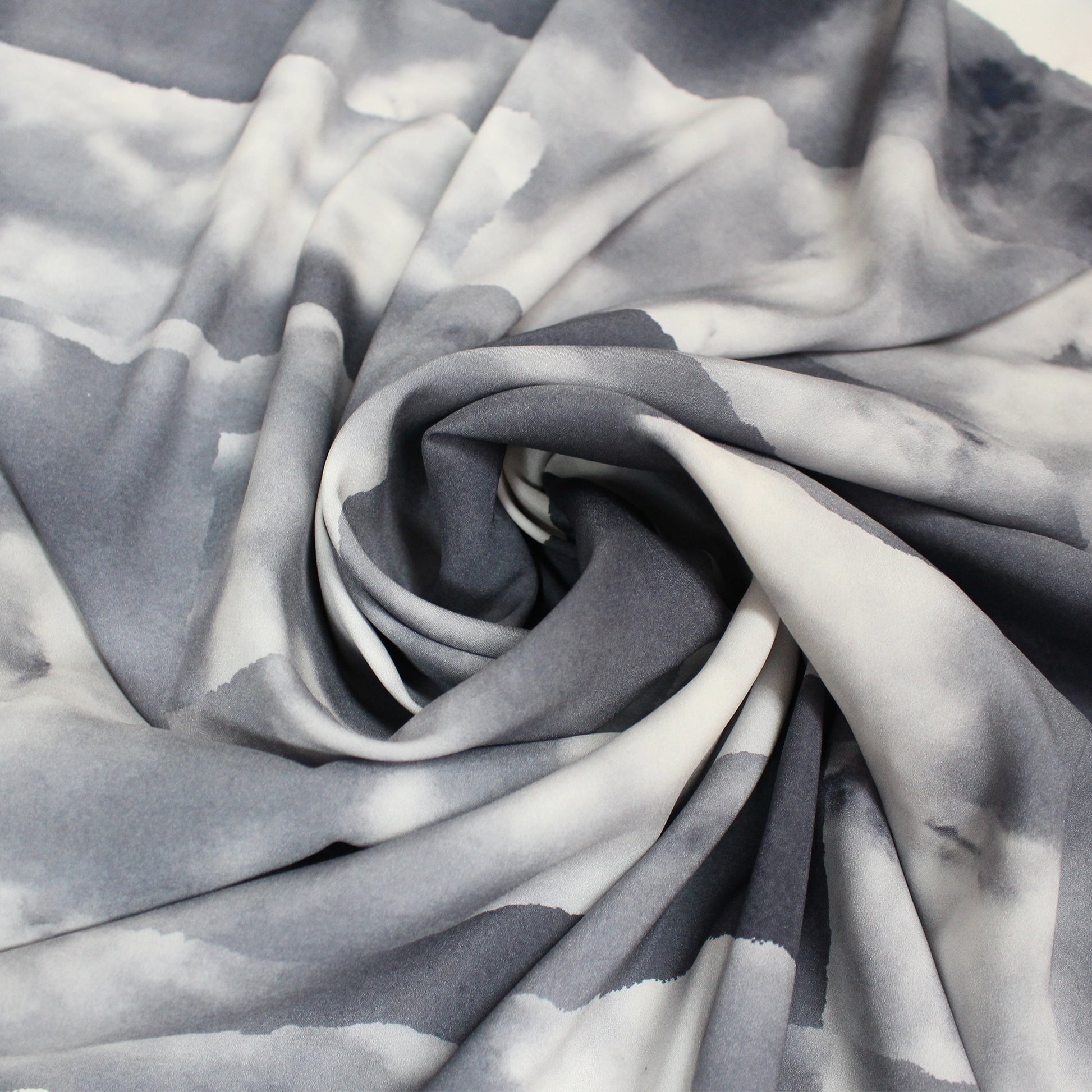 deadstock 'cloud collage' stretch silk charmeuse