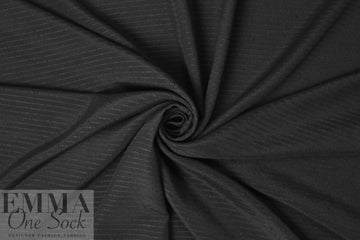 Derek L@m viscose/silk stretch textured black stripe 1.875 yd