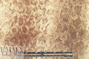 NY designer bronze python print silk stretch charmeuse