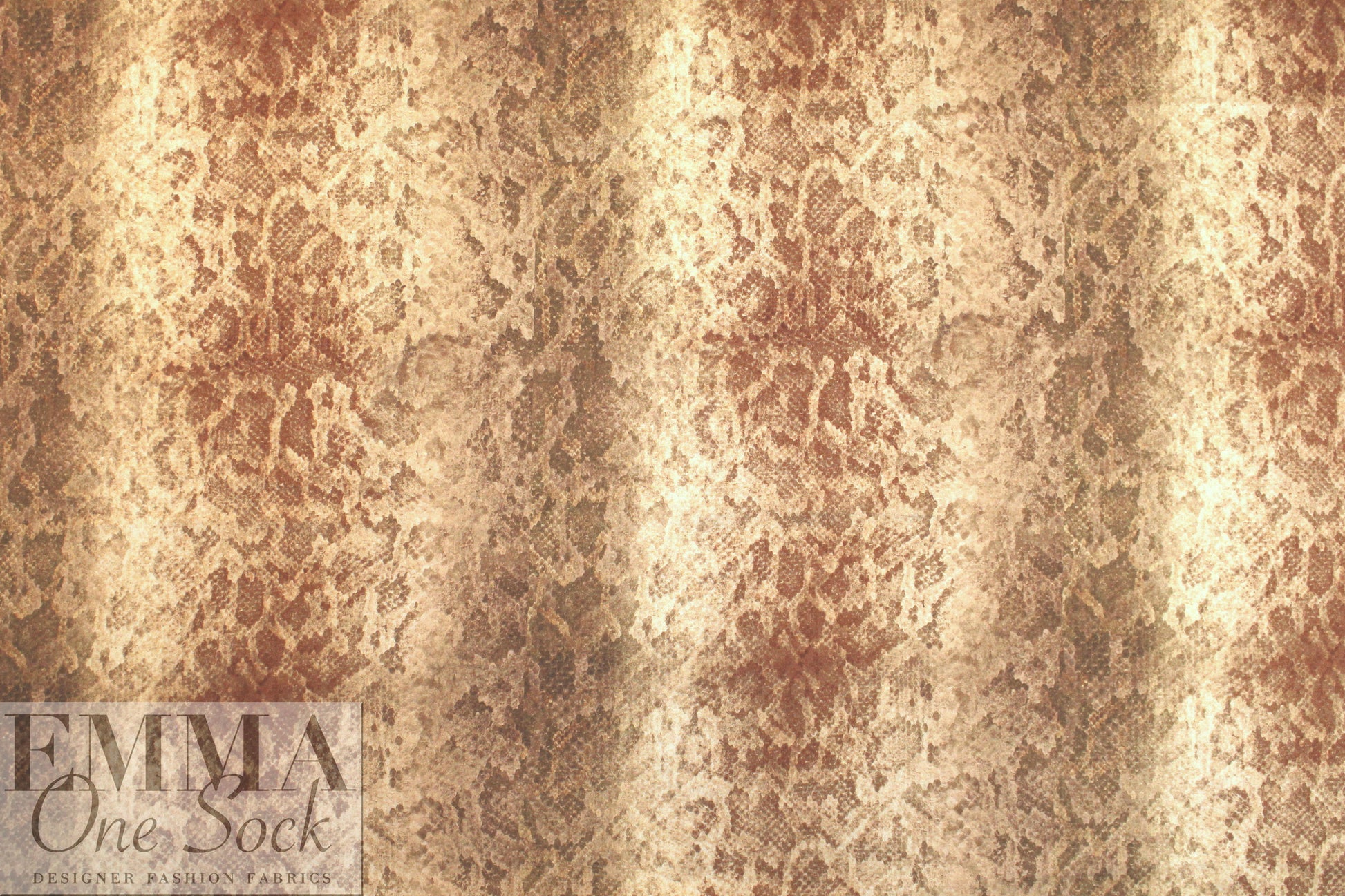 NY designer bronze python print silk stretch charmeuse 1.5 yds