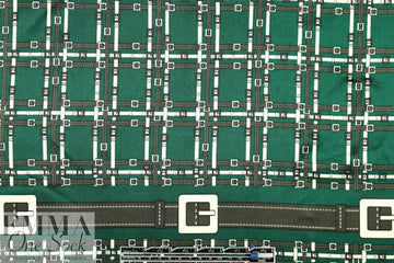 NY designer 'green belt' panel stretch silk charmeuse 1 yard