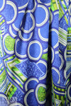 NY designer mod graphic stretch silk charmeuse