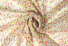 Italian peach blush floral stretch silk chiffon 1 yard